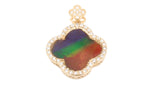 14K AMMOLITE CLOVER PENDANT