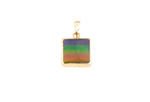 14K AMMOLITE SQUARE PENDANT