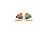 14K AMMOLITE WHALE TAIL PENDANT