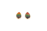 14K AMMOLITE PEARSHAPED EARRINGS