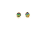 14K AMMOLITE OVAL EARRINGS