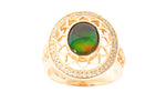 14K AMMOLITE LADY'S FASHION RING