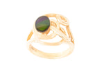 14K AMMOLITE FREE FORM RING