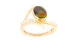 14K AMMOLITE LADY'S RING