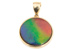 14k Ammolite Round Pendant